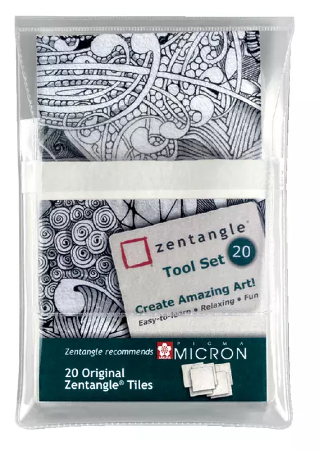 Een Sakura Zentangle tiles 20 delig wit koop je bij Kantorice office & business supplies