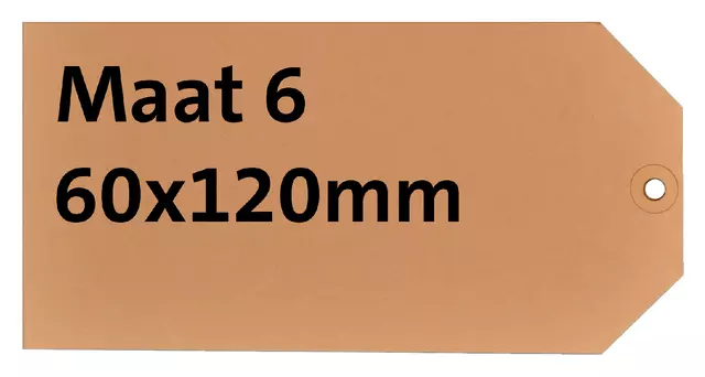 Een Label karton nr6 200gr 60x120mm chamois 1000stuks koop je bij De Joma BV