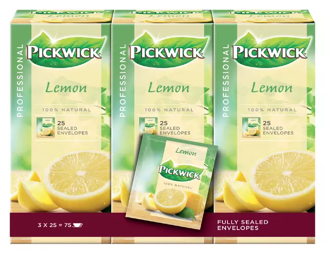 Een Thee Pickwick Fair Trade lemon 25x1.5gr koop je bij Sysdicom BV