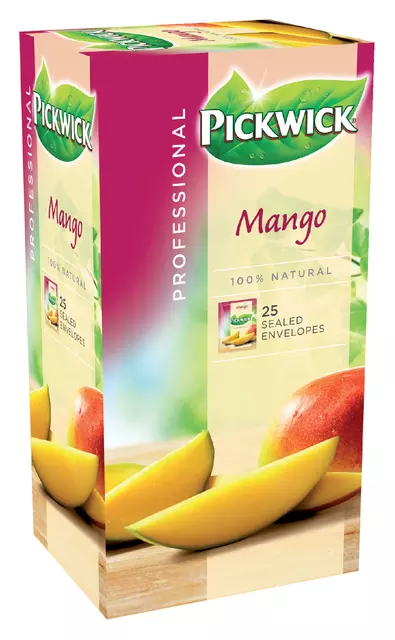 Een Thee Pickwick mango 25x1.5gr koop je bij Kantoorboekhandel Van Atten