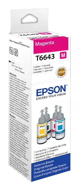 Een Navulinkt Epson T6643 rood koop je bij Schellen Boek- en Kantoorboekhandel