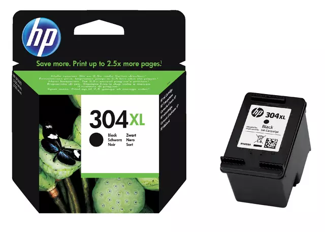Een Inktcartridge HP N9K08AE 304XL zwart koop je bij All Office Kuipers BV