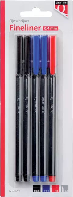 Buy your Fineliner Quantore 188 rond 0.4mm assorti at QuickOffice BV