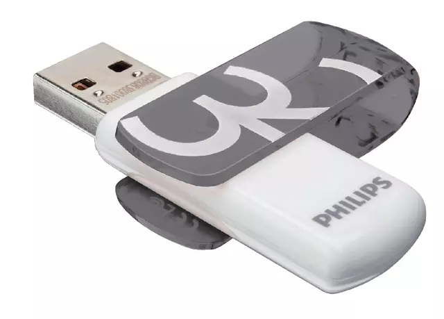 Een USB-stick 2.0 Philips Vivid Edition Shadow Grey 32GB koop je bij iPlusoffice