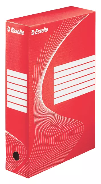 Een Archiefdoos Esselte Boxycolor 80mm 352x250mm rood koop je bij De Joma BV