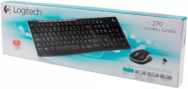 Een TOETSENBORD LOGITECH MK270 + MUIS DRL AZERTY ZWART koop je bij All Office Kuipers BV