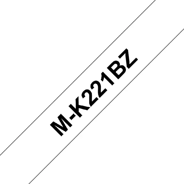 Een Labeltape Brother P-touch M-K221 9mm zwart op wit koop je bij De Joma BV