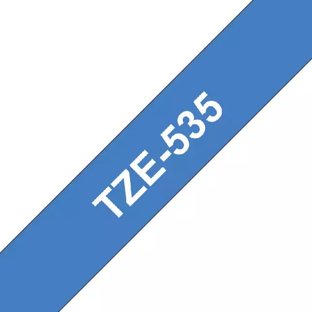 Een Labeltape Brother P-touch TZE-535 12mm wit op blauw koop je bij Schellen Boek- en Kantoorboekhandel