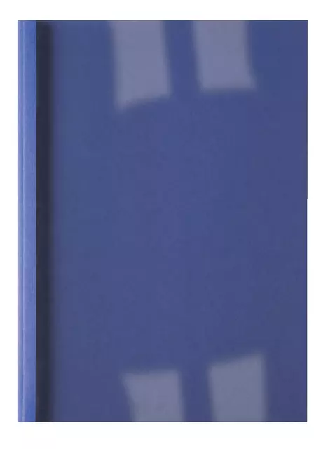 Een Thermische omslag GBC A4 1.5mm linnen donkerblauw 100stuks koop je bij De Joma BV