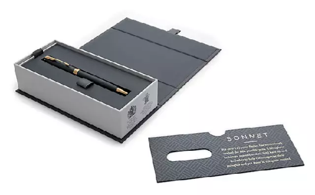 Buy your Balpen Parker Sonnet matte black lacquer GT medium at QuickOffice BV