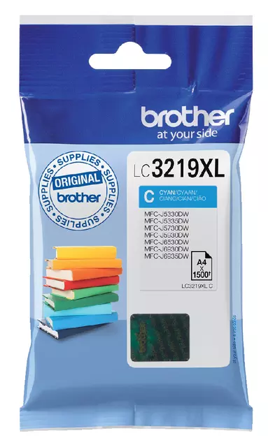Een Inktcartridge Brother LC-3219XLC blauw koop je bij All Office Kuipers BV