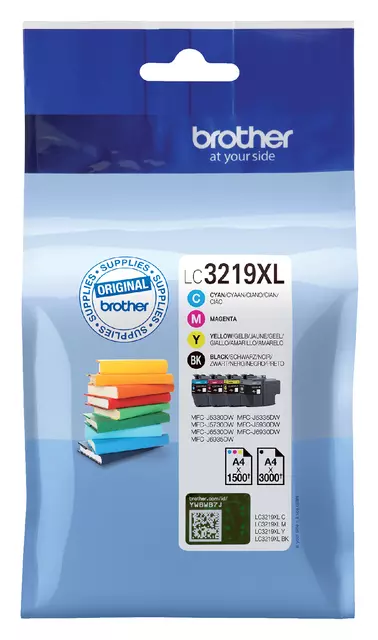 Een Inktcartridge Brother LC-3219XL zwart + 3 kleuren koop je bij All Office Kuipers BV