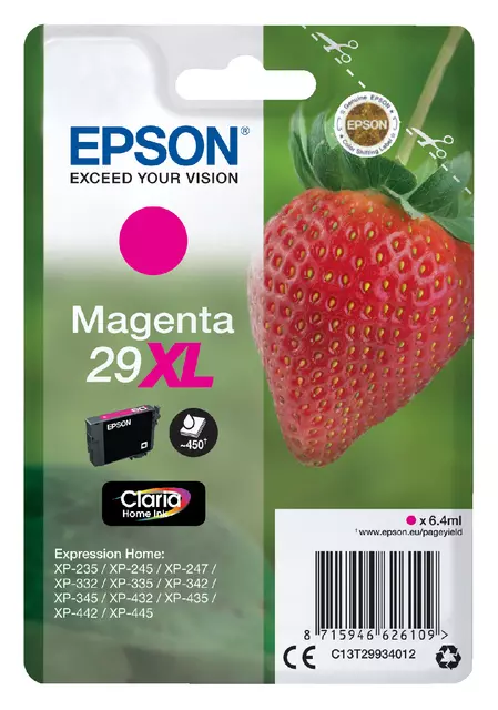 Een Inktcartridge Epson 29XL T2993 rood koop je bij De Joma BV
