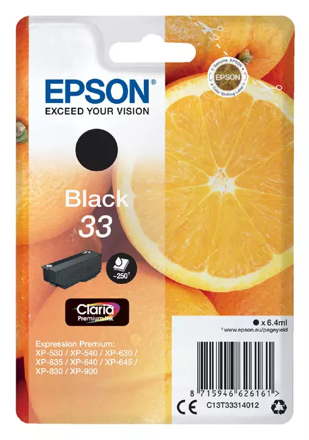 Een Inktcartridge Epson 33 T3331 zwart koop je bij All Office Kuipers BV