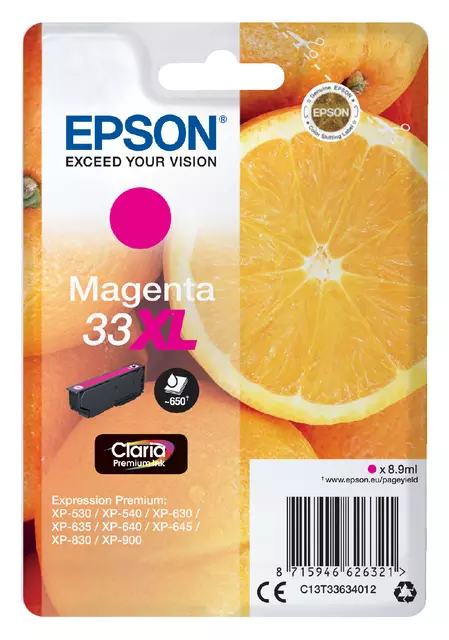 Inktcartridge Epson 33XL T3363 rood