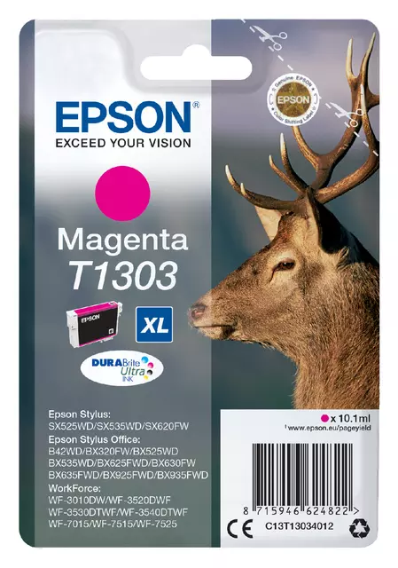 Een Inktcartridge Epson T1303 rood koop je bij De Joma BV