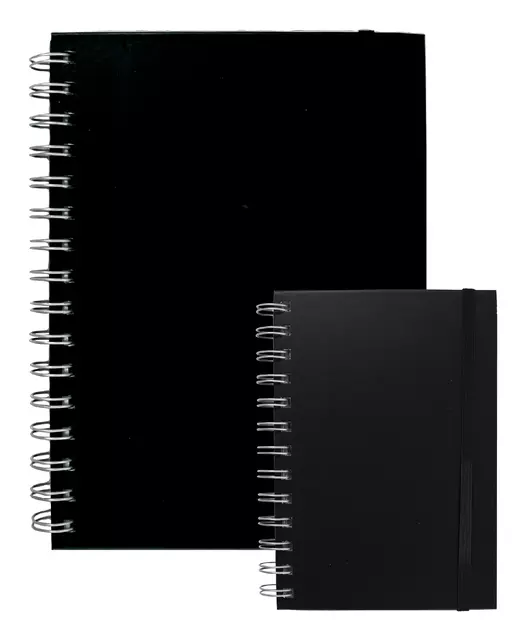 Een Notitieboek Quantore A6 sp lijn 192blz 80gr zwart koop je bij All Office Kuipers BV
