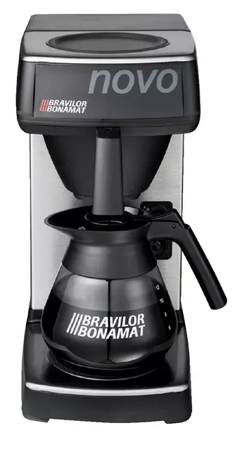 Een Koffiezetapparaat Bravilor Novo inclusief glazen kan koop je bij De Joma BV