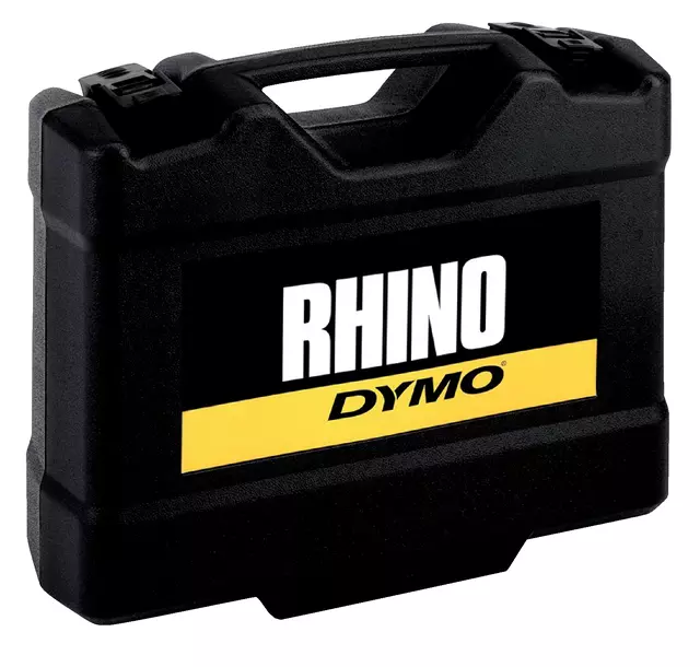 Een Labelprinter Dymo Rhino 5200 industrieel abc 19mm geel in koffer koop je bij Schellen Boek- en Kantoorboekhandel