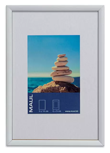 Een Fotolijst MAUL design 10x15cm aluminium frame zilver koop je bij QuickOffice BV