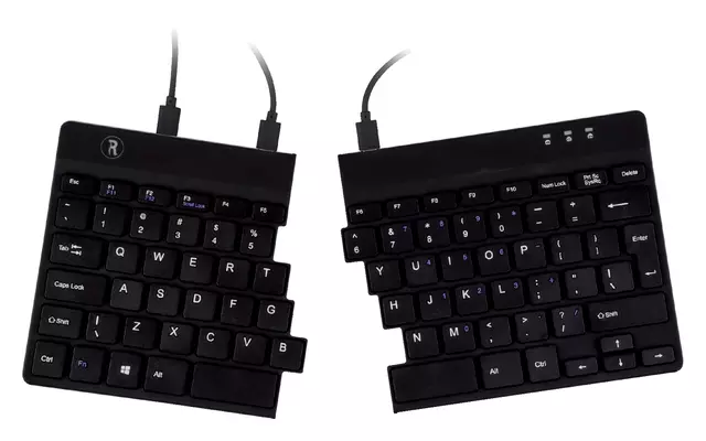 Een Ergonomisch toetsenbord R-Go Tools Split Qwerty zwart koop je bij De Rijk Kantoorshop