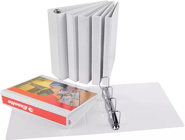 Een Presentatieringband Esselte A4 4-rings D-mech 30mm wit koop je bij Schellen Boek- en Kantoorboekhandel