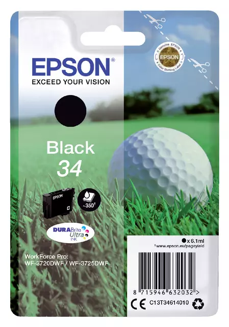 Een Inktcartridge Epson 34 T3461 zwart koop je bij Deska Alles voor Kantoor