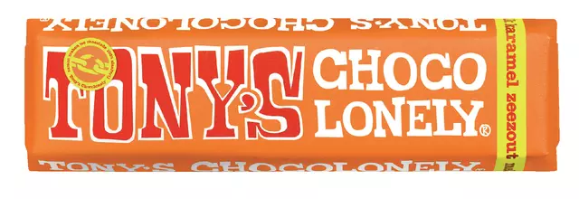 Een Chocolade Tony Chocolonely karamel zeezt reep 47gr koop je bij All Office Kuipers BV