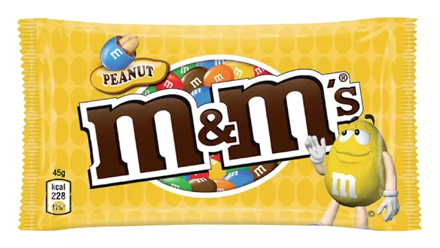 Een Snoep M&M's pinda 24x45 gram koop je bij van Kerkvoorde & Hollander B.V.