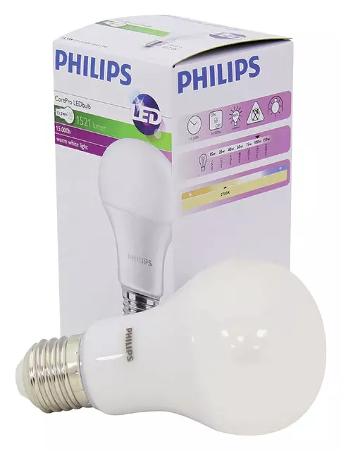 Een Ledlamp Philips CorePro LEDbulb E27 13,5W=100W 1520 Lumen koop je bij Deska Alles voor Kantoor