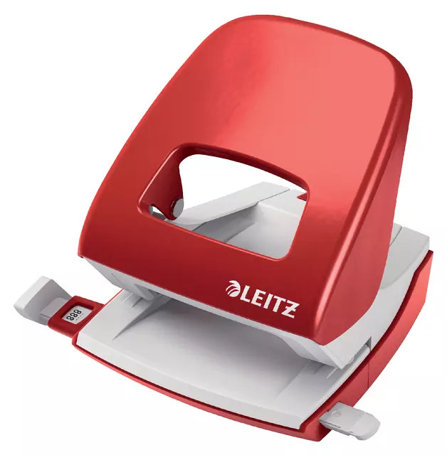 Een Perforator Leitz 5008 Nexxt metaal 30 vel rood koop je bij Clippz! Office Supplies