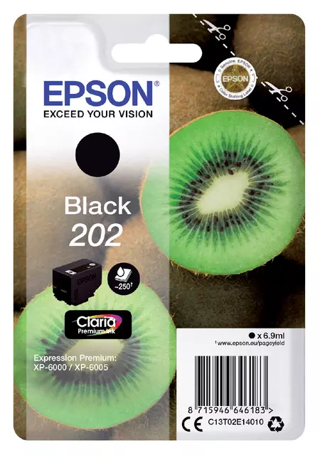 Een Inktcartridge Epson 202 T02E14 zwart koop je bij All Office Kuipers BV