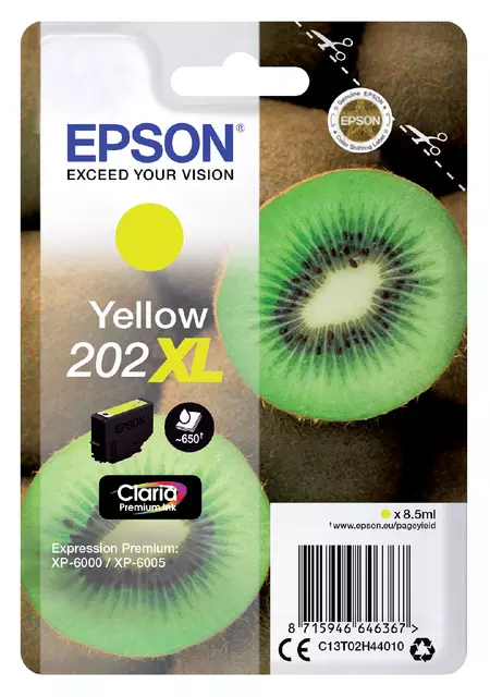 Een Inktcartridge Epson 202XL T02H44 geel koop je bij All Office Kuipers BV
