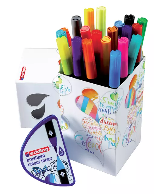 Een Brushpen edding 1340 Colour Happy assorti blister à 20+1 gratis koop je bij Continu Kantoor