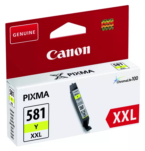 Een Inktcartridge Canon CLI-581XXL geel koop je bij Kantoorboekhandel Van Atten