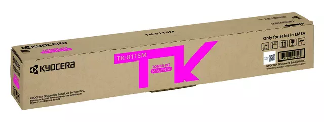 Een Toner Kyocera TK-8115M rood koop je bij De Rijk Kantoorshop