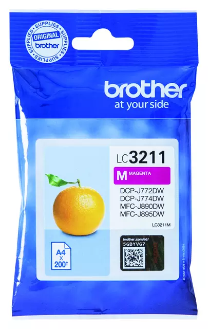 Inktcartridge Brother LC-3211M rood