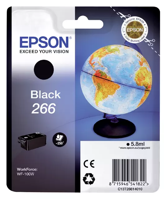 Een Inktcartridge Epson 266 T2661 zwart koop je bij Deska Alles voor Kantoor