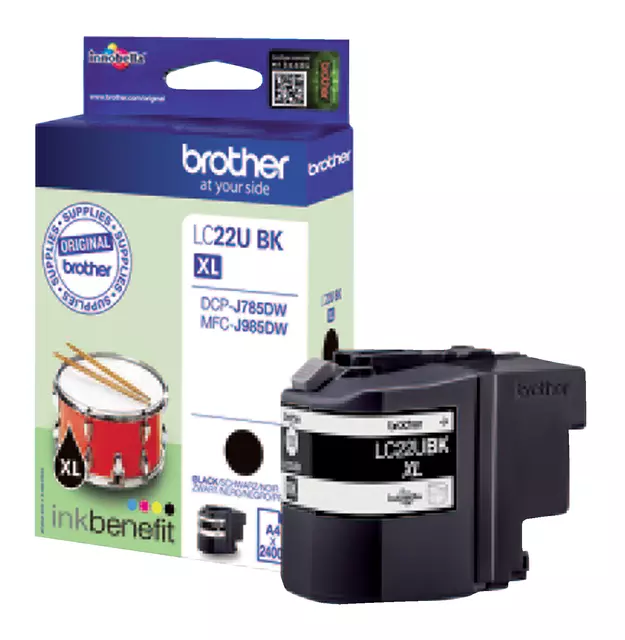 Een Inktcartridge Brother LC-22UBK zwart koop je bij De Joma BV