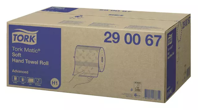 Een Handdoekrol Tork Matic H1 advanced 2-laags scheurbestendig 150m wit 290067 koop je bij De Joma BV