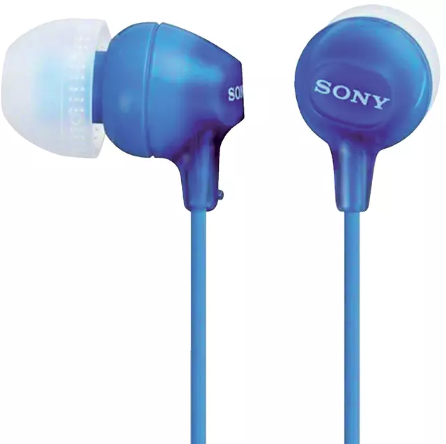 Een Oortelefoon Sony EX15LP basic blauw koop je bij De Joma BV