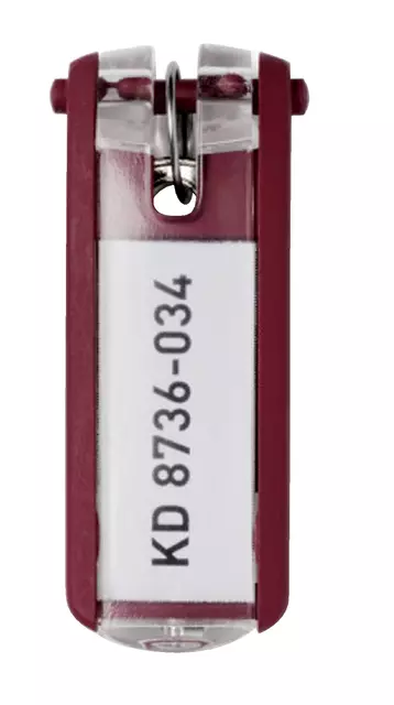 Een Sleutellabel Durable 1957 met ring rood koop je bij QuickOffice BV