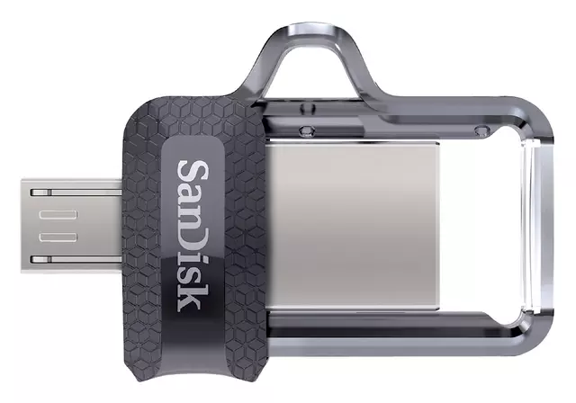 Een USB-STICK SANDISK DUAL DRIVE MICRO-USB-A 3.0 128GB koop je bij All Office Kuipers BV