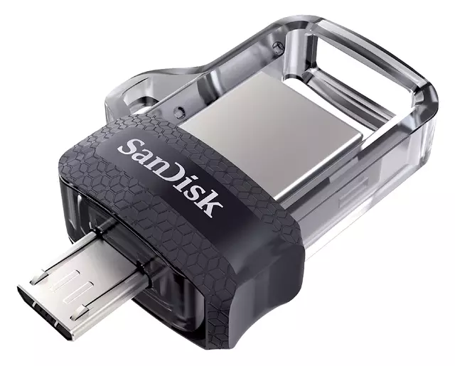 Een USB-STICK SANDISK DUAL DRIVE MICRO-USB-A 3.0 64GB koop je bij All Office Kuipers BV