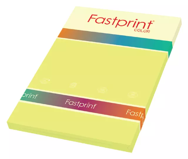 Een Kopieerpapier Fastprint A4 80gr geel 100vel koop je bij De Rijk Kantoorshop