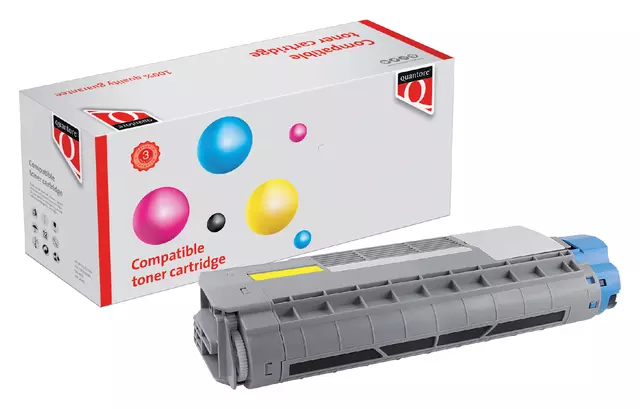 Een Toner Quantore alternatief tbv Oki 44315305 geel koop je bij De Rijk Kantoorshop