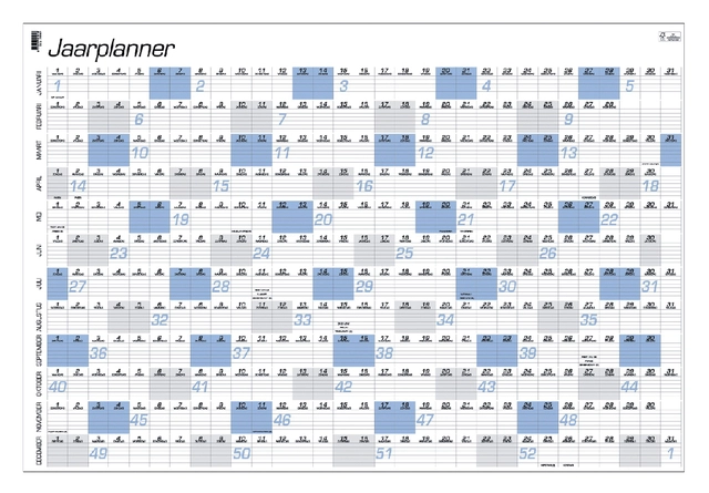 Een Jaarplankalender 2025 Quantore A1 84x57cm koop je bij Company Supplies