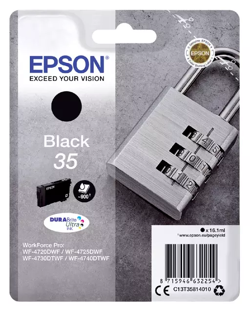 Een Inktcartridge Epson 35 T3581 zwart koop je bij All Office Kuipers BV