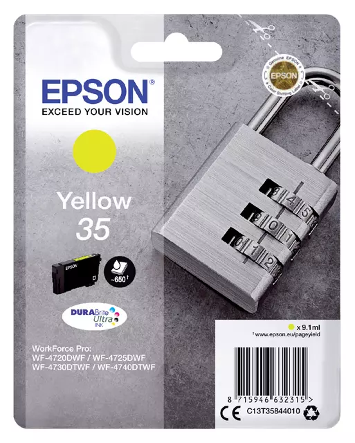 Een Inktcartridge Epson 35 T3584 geel koop je bij Schellen Boek- en Kantoorboekhandel