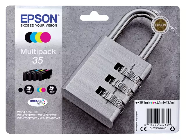 Een Inktcartridge Epson 35 T3586 zwart + 3 kleuren koop je bij Deska Alles voor Kantoor